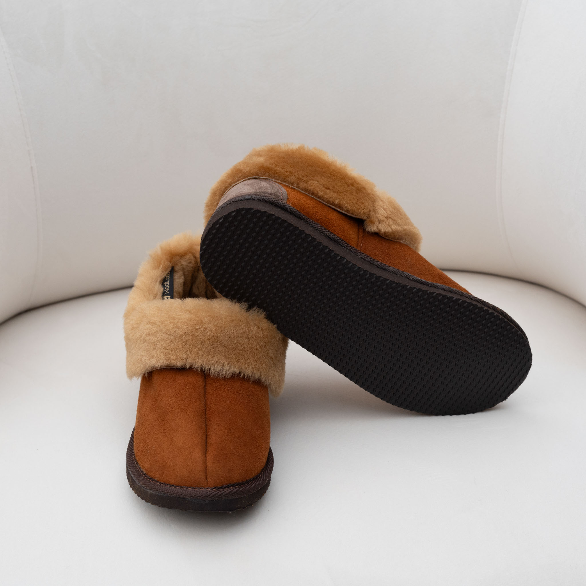 Woolland Naisten aitoturkisnahkaiset lampaannahkatakit BROWN