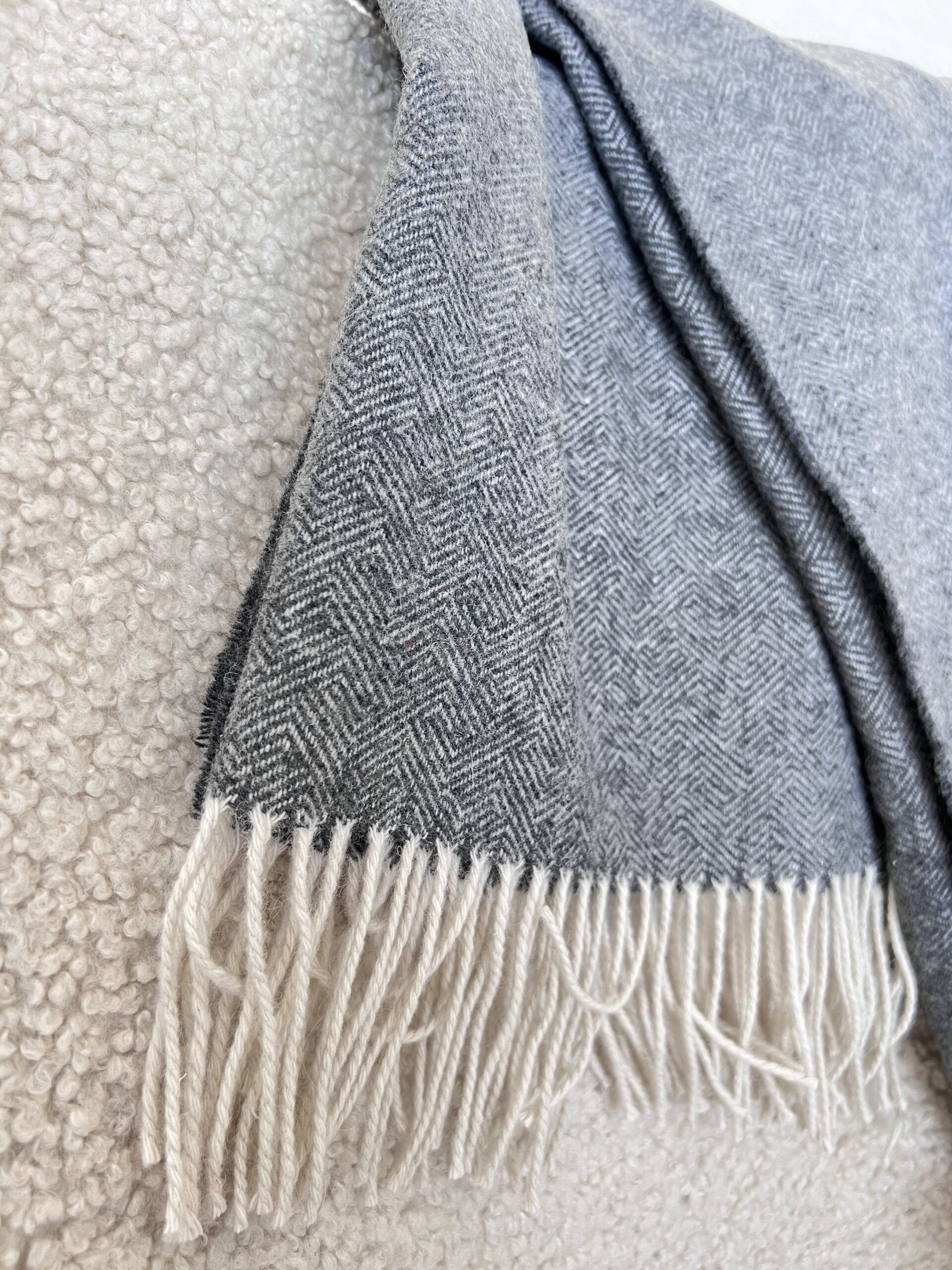 Woolland MERINO COSINESS Exclusive Yötaivas Fleece ruudullinen 140x200