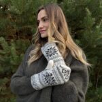 Naisten merinovillaiset lapaset BALTA ŽIEMA