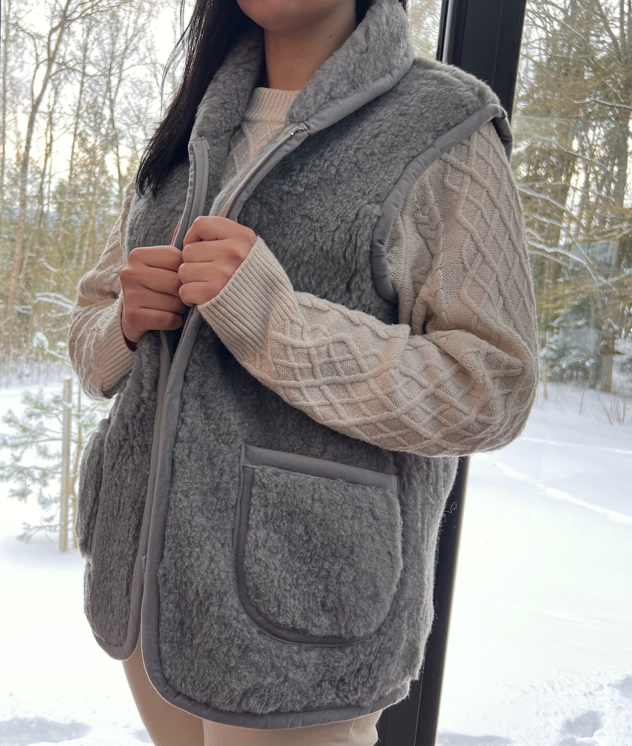 Merinovillaliivi harmaa 'UNISEX'