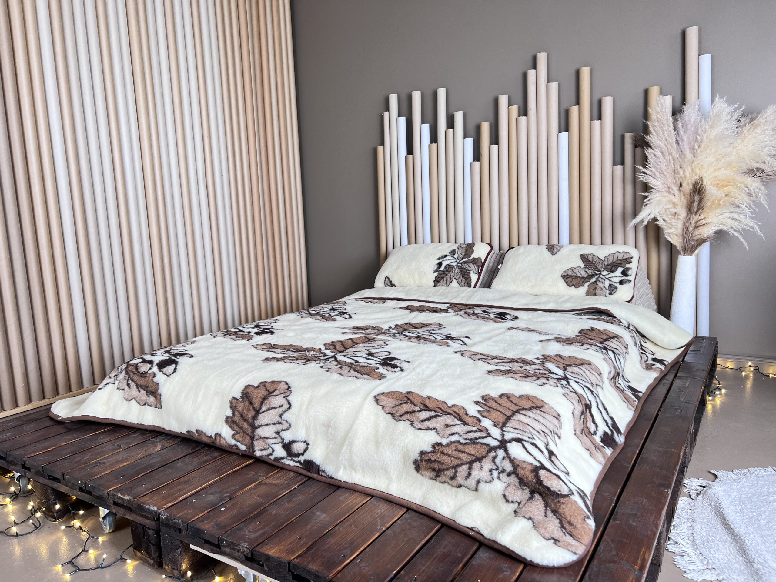 Luonnollinen 100 % merinovillainen lämmin vuodevaatesetti OAK