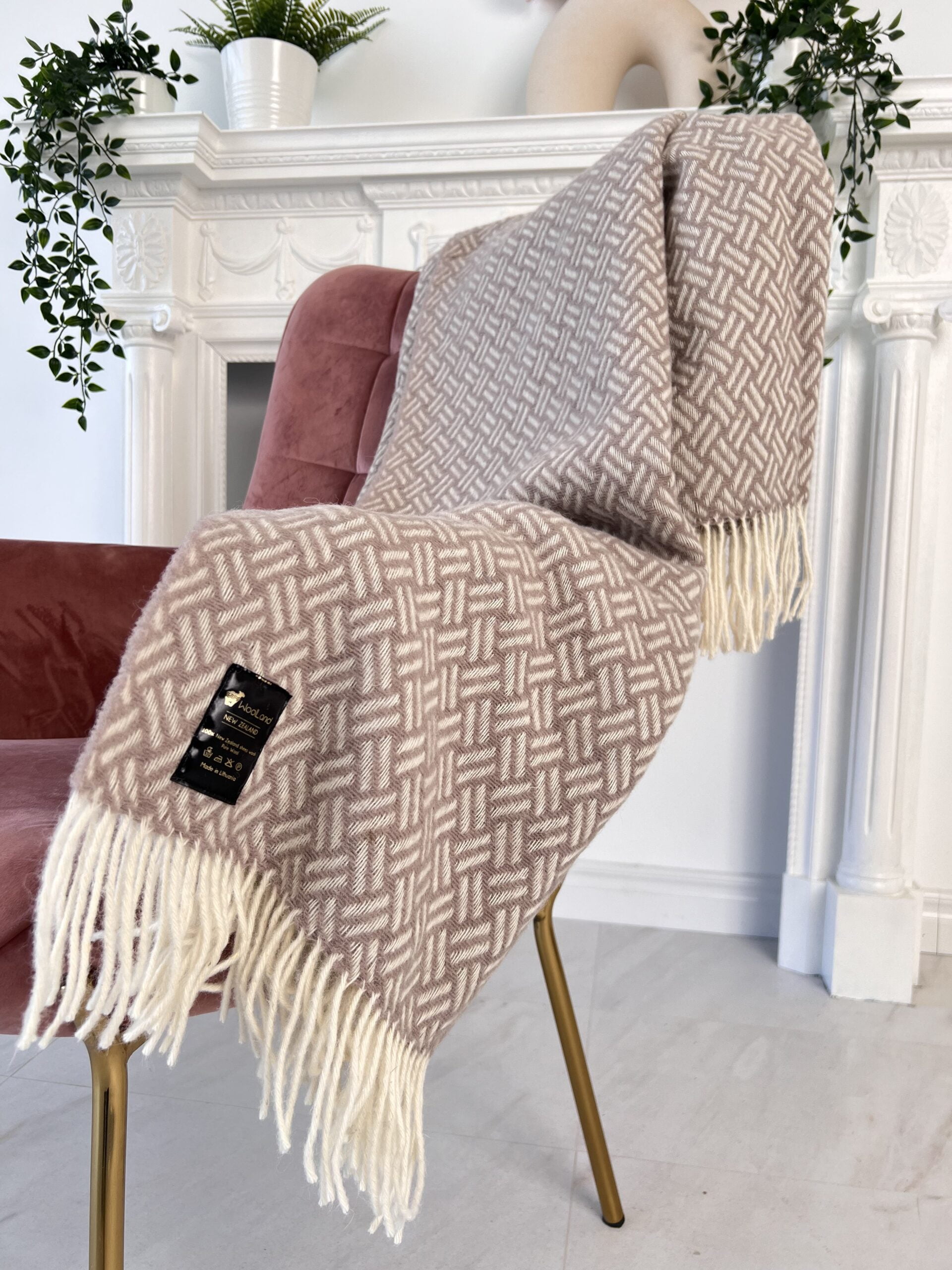 Woolland NEW ZEALAND Ylellinen 100% villahuopa PINK 140x200