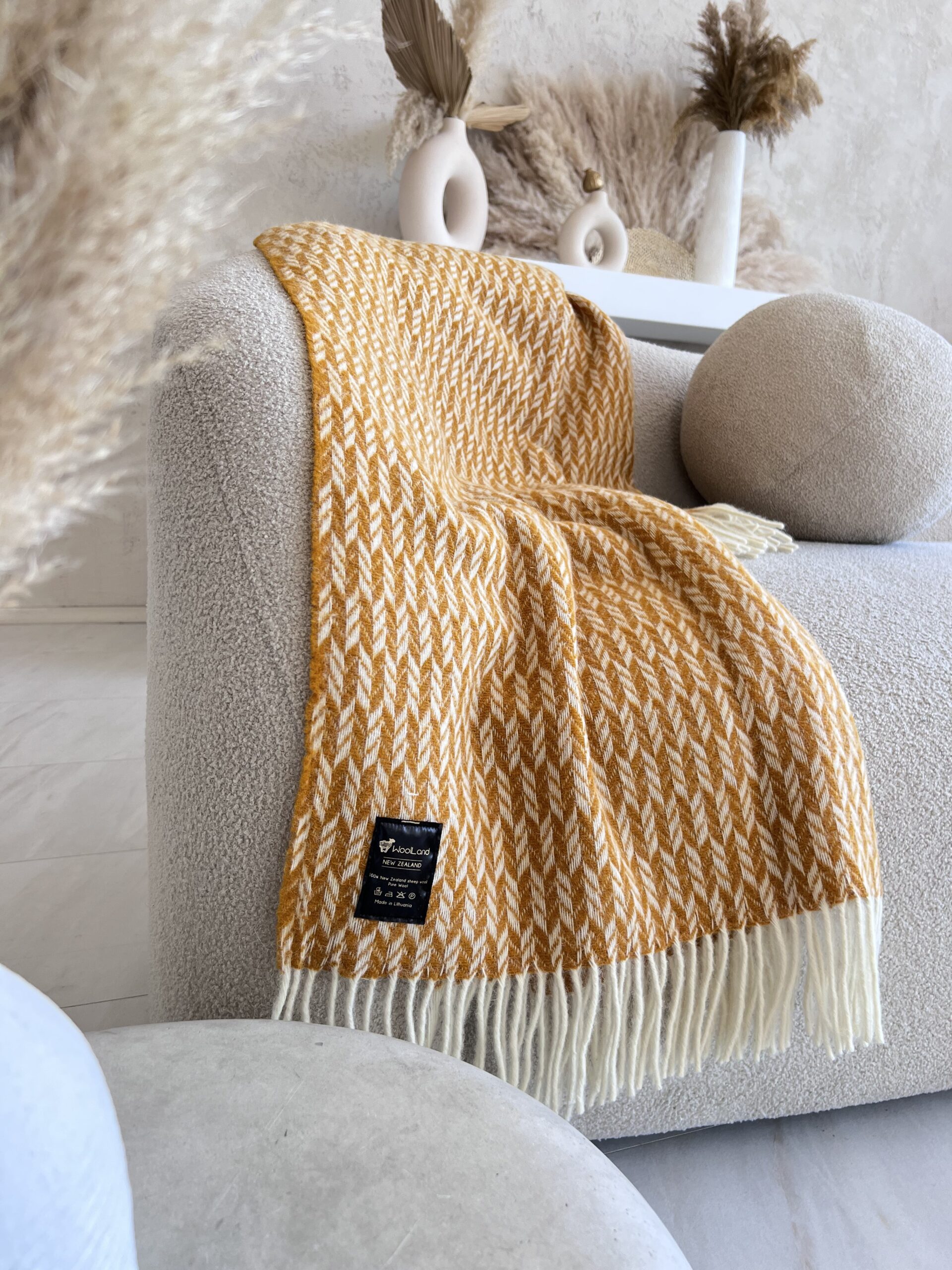 Woolland UUSI-SEELANTI Ylellinen 100% villa peitto SUNNY 140x200