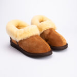 WoolLando naisten ruskeat nahkasaappaat