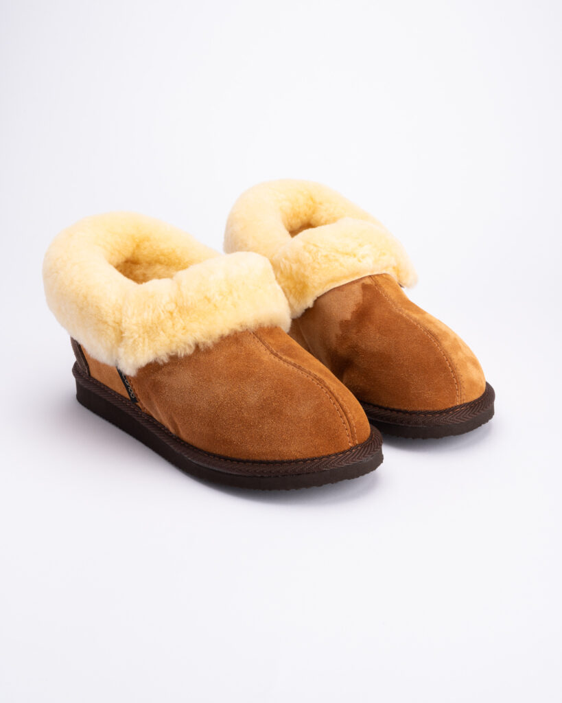 WoolLando naisten ruskeat nahkasaappaat