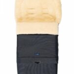 Zaffiro Sleep&Grow luonnonvillasta valmistettu tummanharmaa kirjekuori / makuupussi vauvalle, jossa on jatkopala.