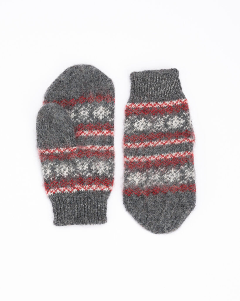 Miesten merinovillaiset harmaat lapaset