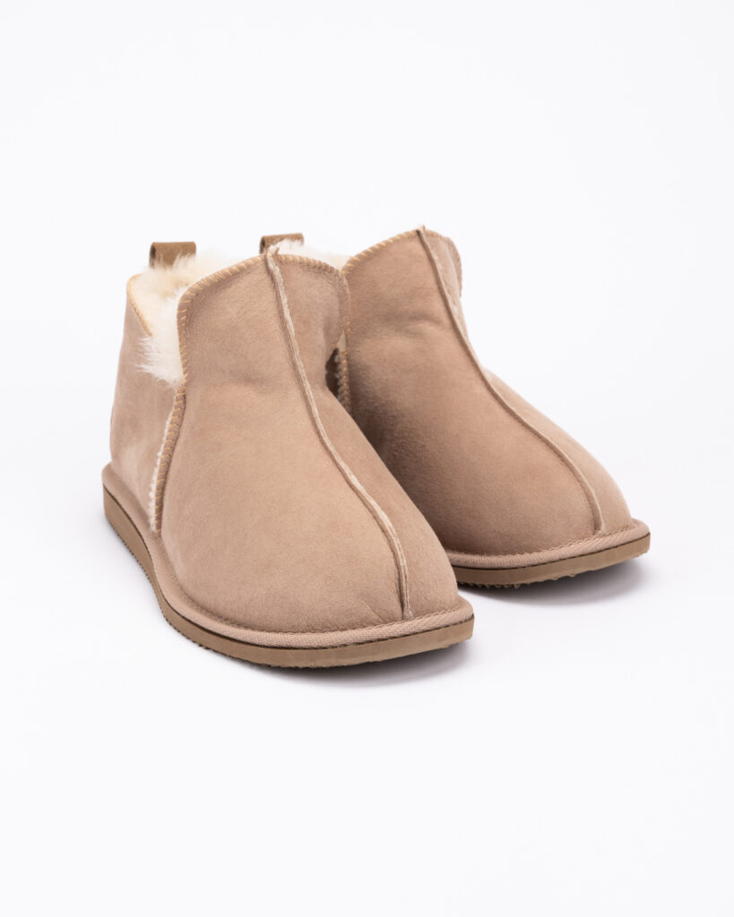 WoolLando miesten aidon turkiksen mokkanahkaiset ruskeat saappaat 