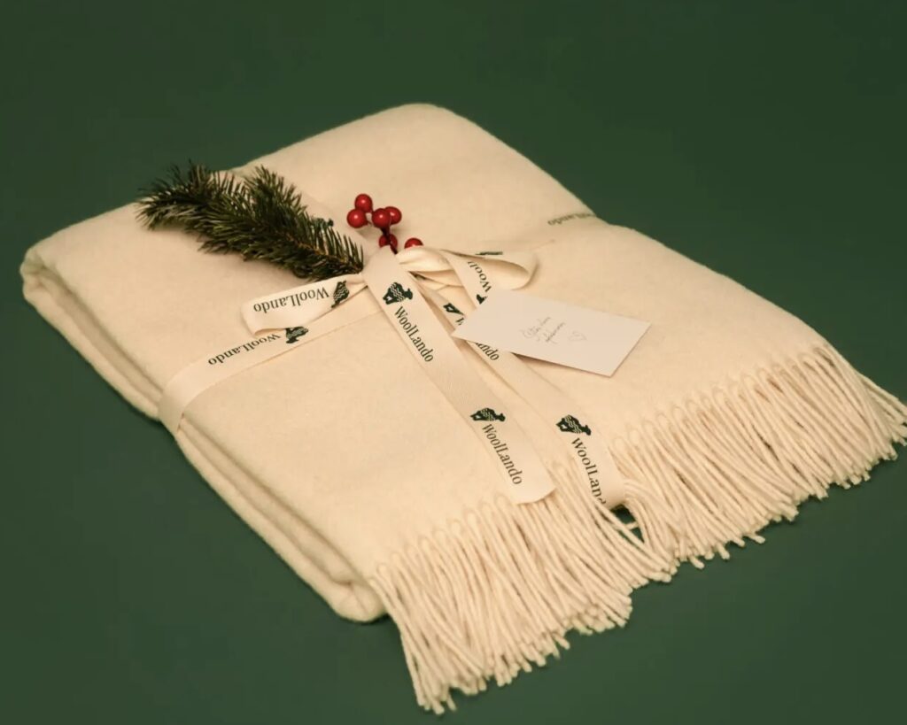 Woolland UUSI-SEELANTI Ylellinen 100 % Villaviltti VALKOINEN