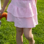 Vaaleanpunainen musliinipuuvillahame LITTLE BEAN