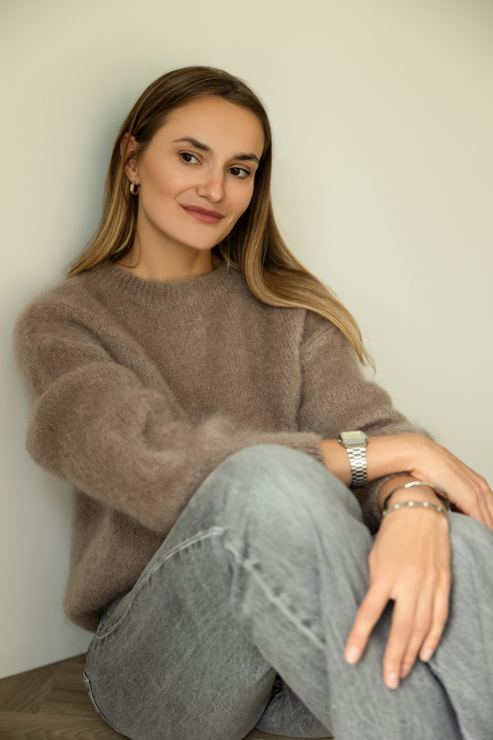 Naisten mohairvillainen pooloneule