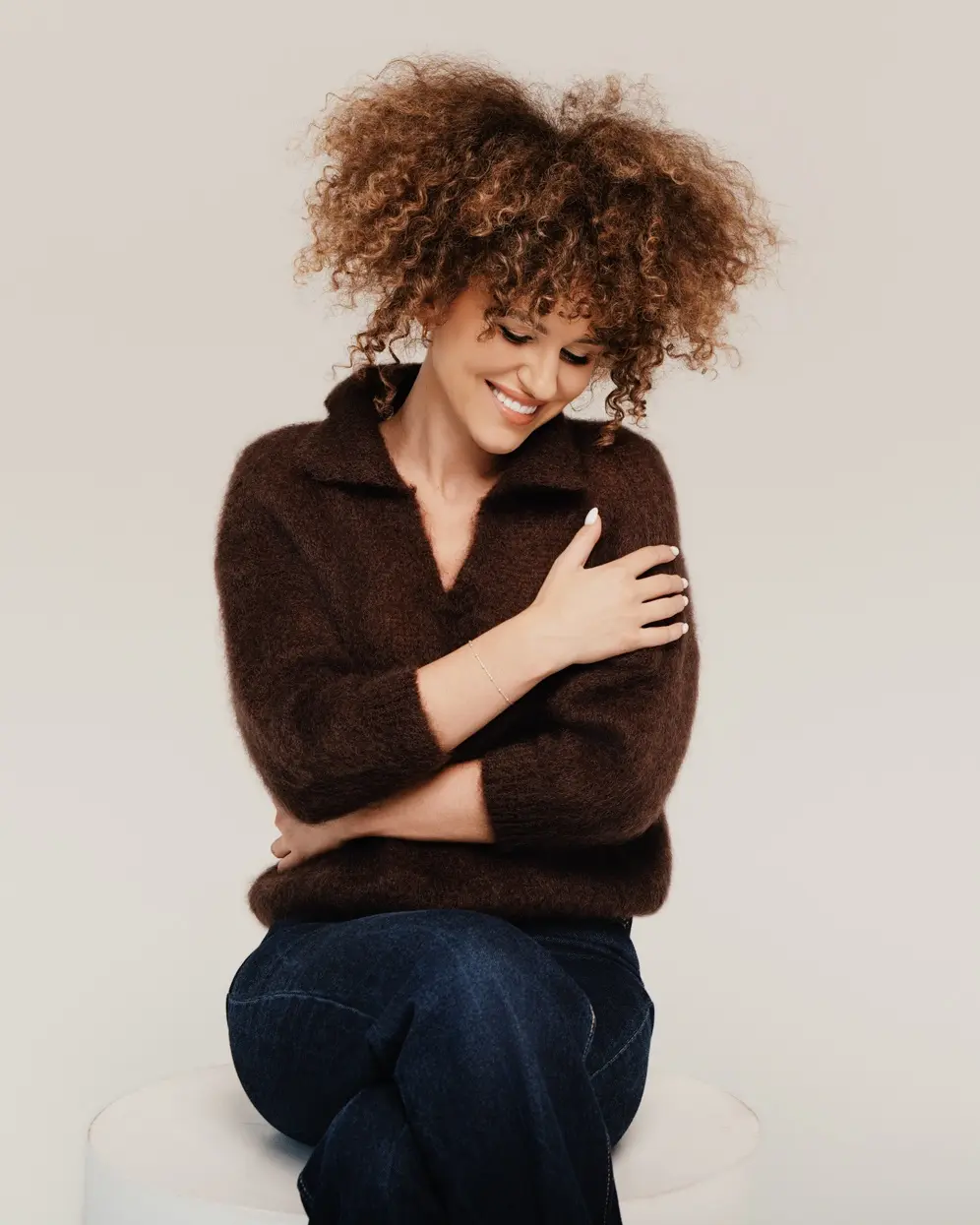 Naisten mohairvillainen pooloneule RUSKEA