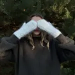 Naisten valkoiset angoravillaiset lapaset ALBA