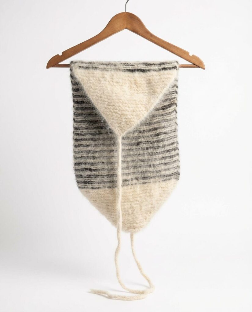 100% siperianhuskyn koiranvillasta tehty raidallinen vyö – WoolLando