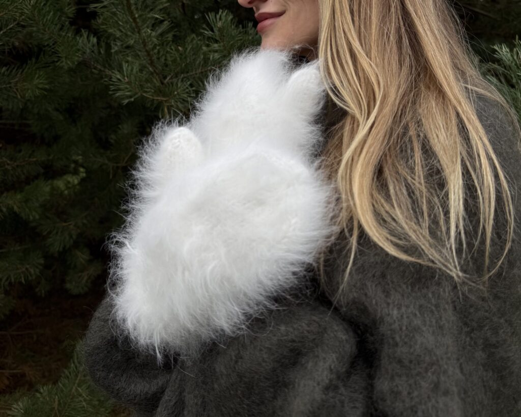 100% angorakanin villaiset PREMIUM-käsineet – WoolLando