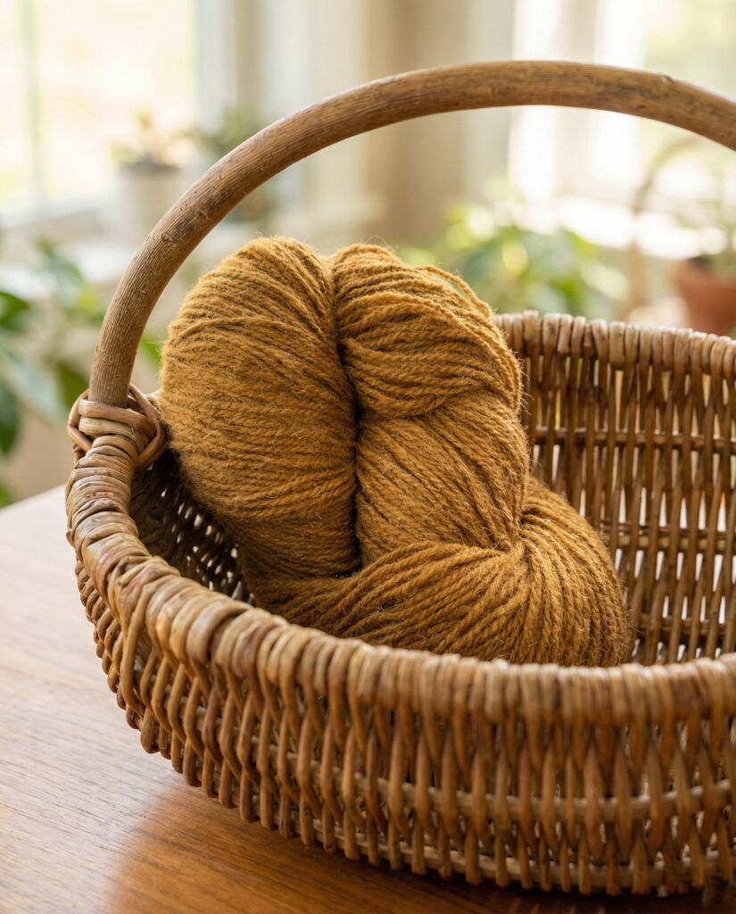 Lampaanvillalanka 1 kg – MUSTARD BROWN, WoolLando