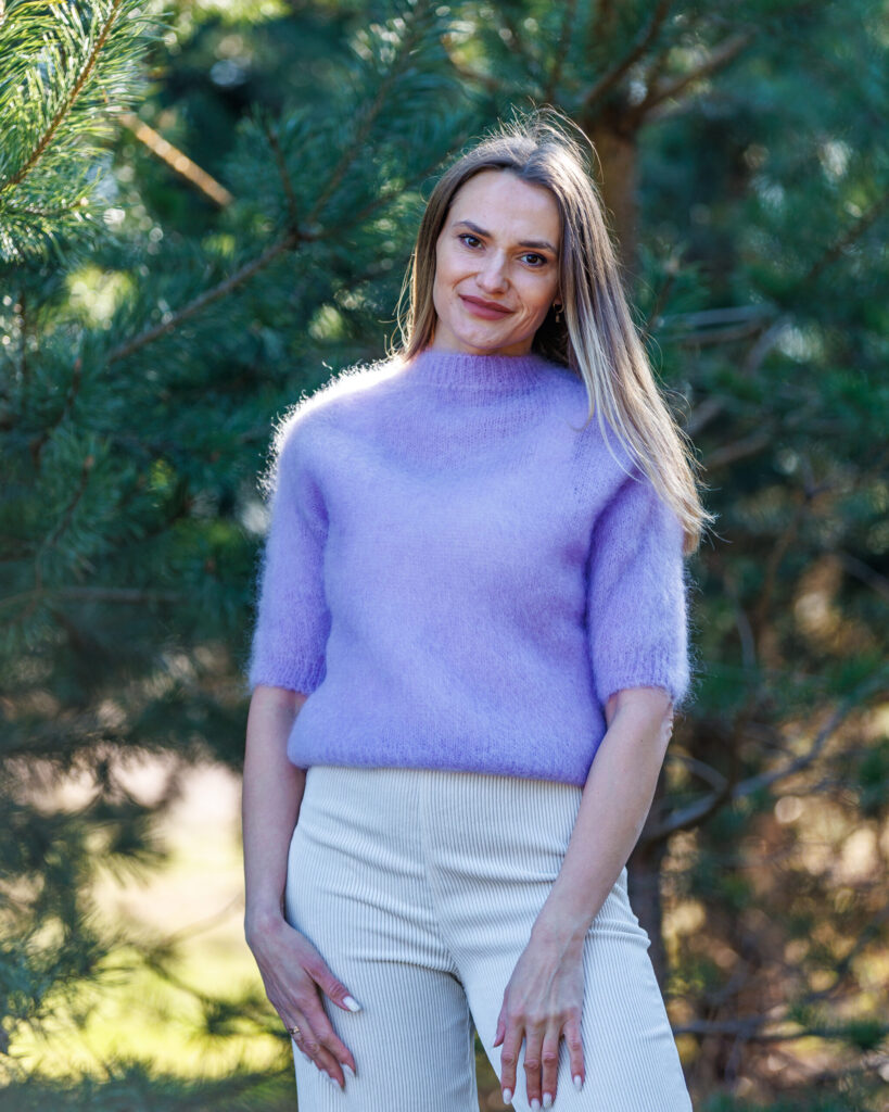 Lasten moheerivillainen pusero PURPLE