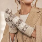 Naisten valkoiset merinovillapatkot WINTER, WoolLando