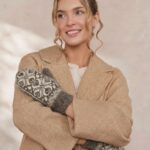 Naisten valkoiset merinovillalappaset WHITE WINTER, WoolLando