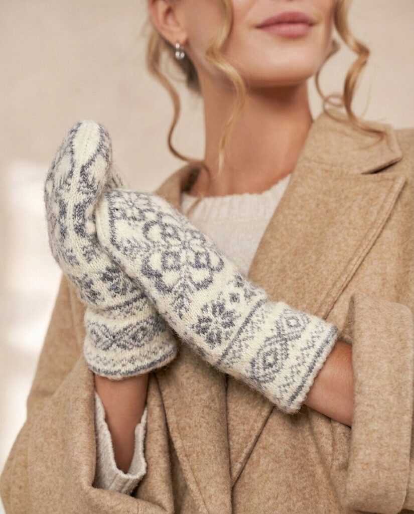 Naisten valkoiset merinovillalappaset COCO, WoolLando