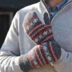 Miesten harmaat merinovillalappaset NORDIC, WoolLando