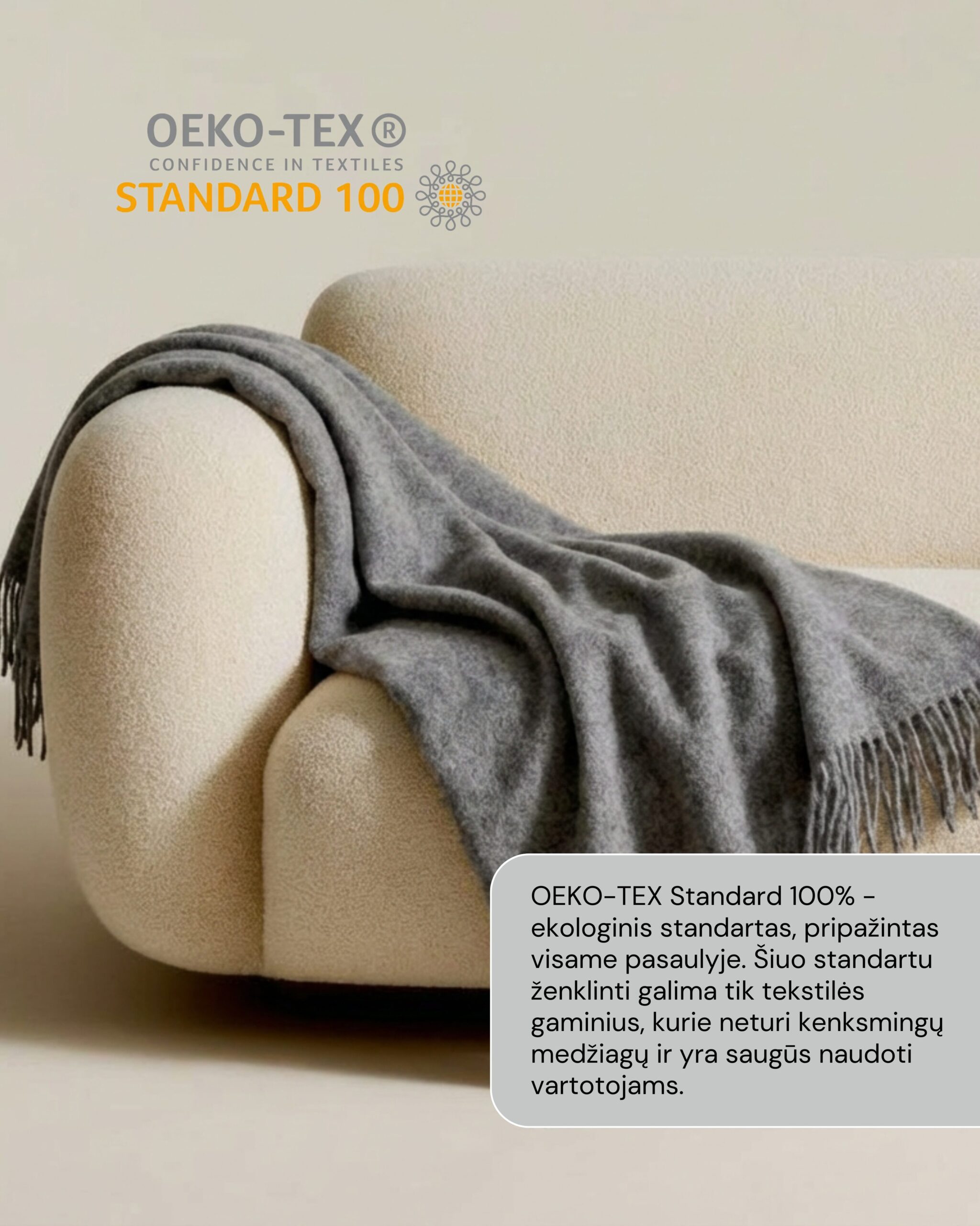 Uuden-Seelannin lampaanvillainen peitto GREY, WoolLando