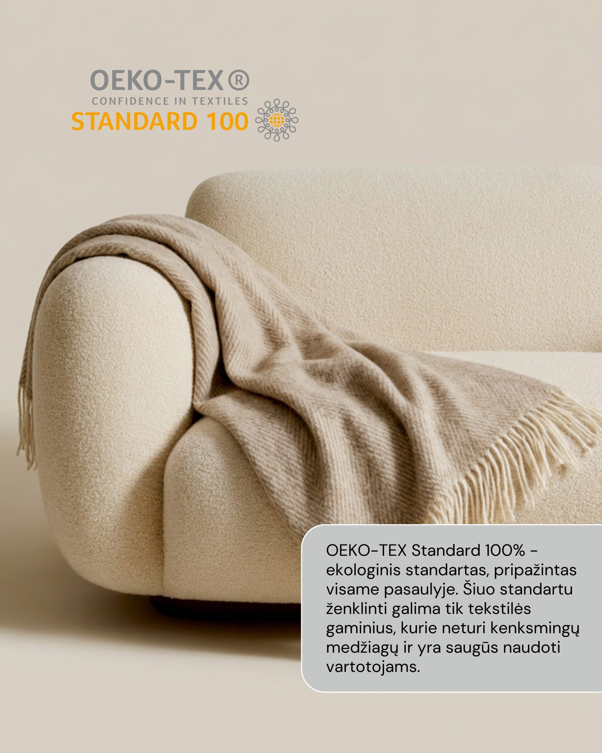 Uuden-Seelannin lampaanvillainen peitto STRIPED BROWN, WoolLando