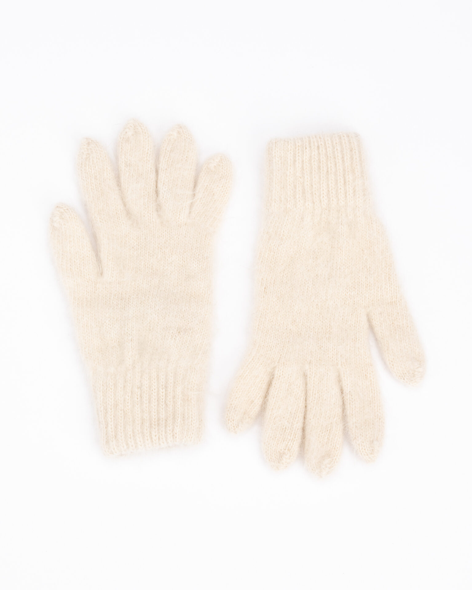 Naisten angoravillainen sormikkaat WHITE, WoolLando