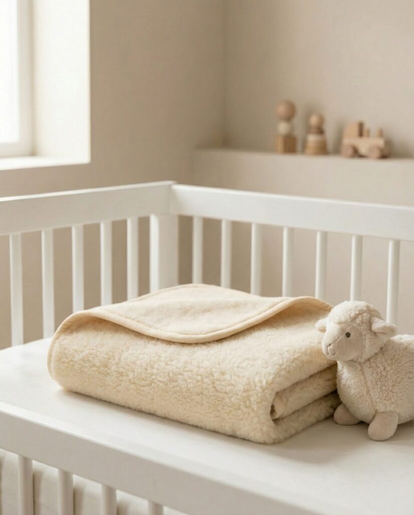 Lasten 100% merinovillainen kevyt peitto-pledi, WoolLando