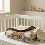 Lasten kevyt merinovillainen peitto – norsu-kuvio, WoolLando