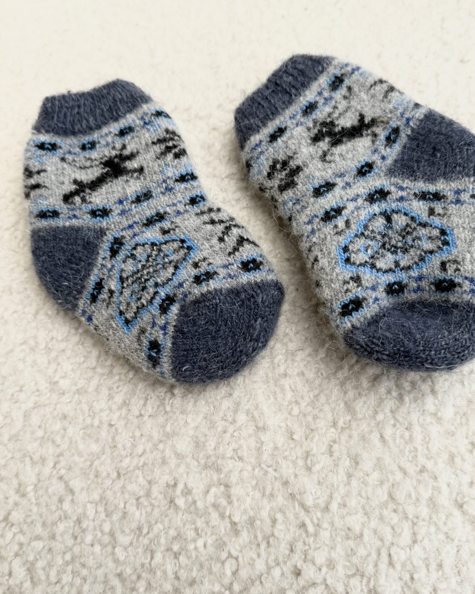 Lasten merinovillasukat BLUE DEER, WoolLando