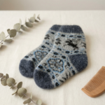 Lasten merinovillasukat BLUE DEER, WoolLando