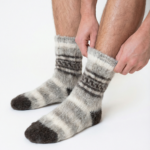 Huovutetut 100% siperianhuskyn koiranvillasukat, monivärinen, WoolLando