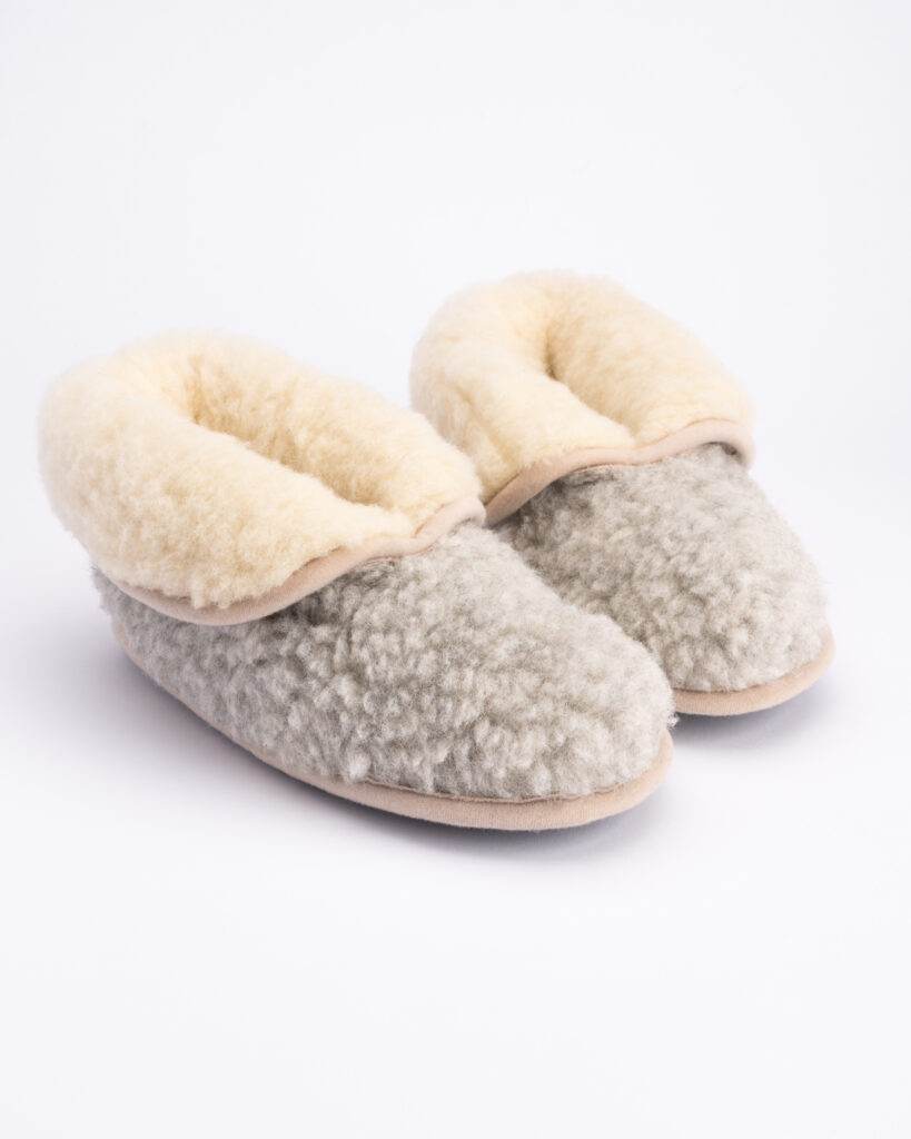 Merinovillaiset saapastossut GREY, WoolLando