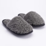 Harmaat merinovillaiset tossut GREY, WoolLando