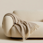 Uuden-Seelannin lampaanvillainen peitto STRIPED BROWN, WoolLando