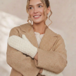 Naisten valkoiset angoravillapatkot ALBA, WoolLando