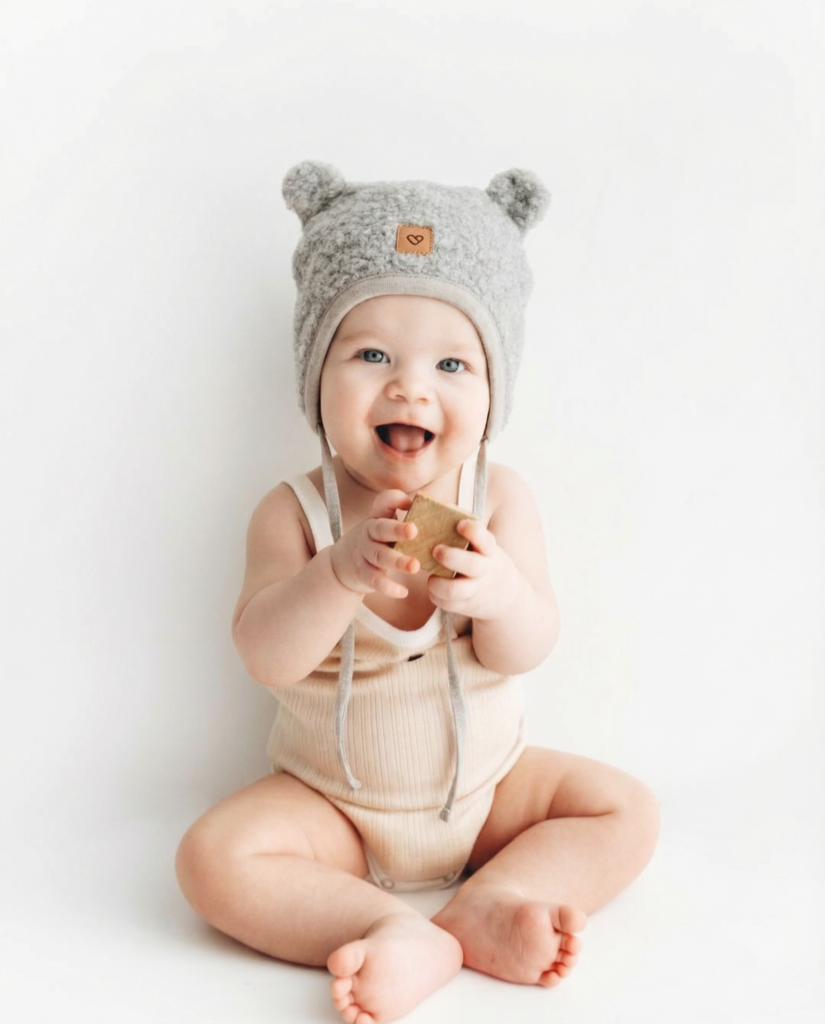 Lasten harmaa karitsan villamyssy, Zaffiro