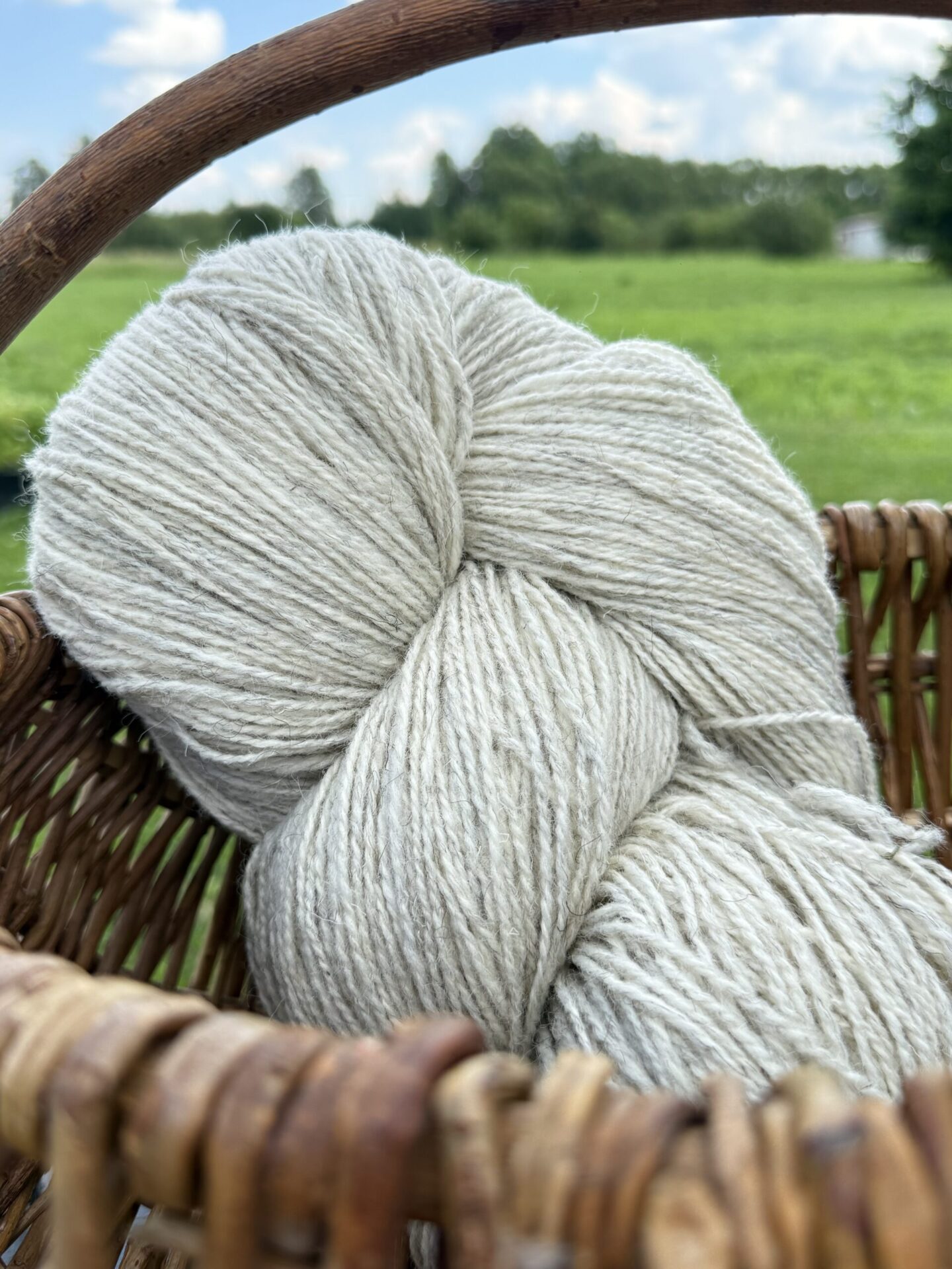 50% koiranvilla / 50% lampaanvillalanka 1 kg – WHITE MELANGE, WoolLando