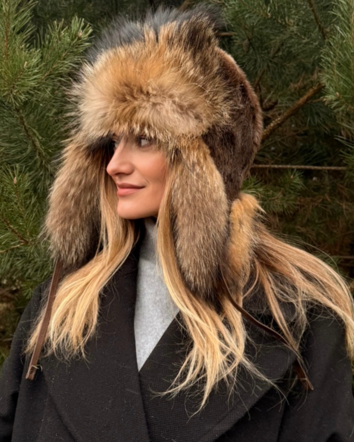 Luonnon ketunturkkinen hattu LUNA