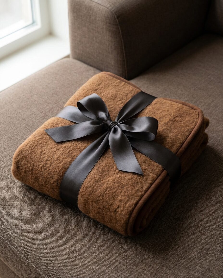 Lasten kevyt kameli- ja merinovillapeitto-pledi, WoolLando