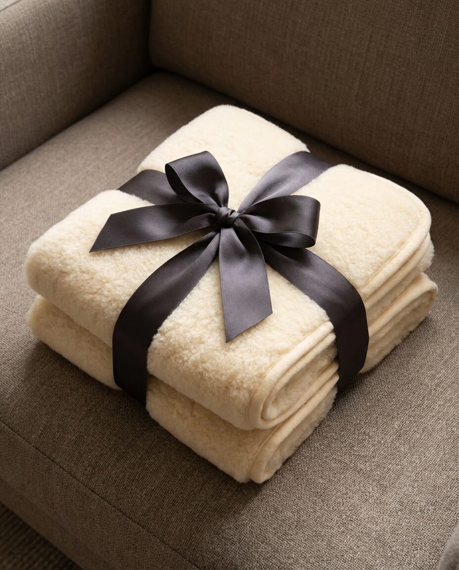 Lasten 100% merinovillainen kevyt peitto-pledi, WoolLando