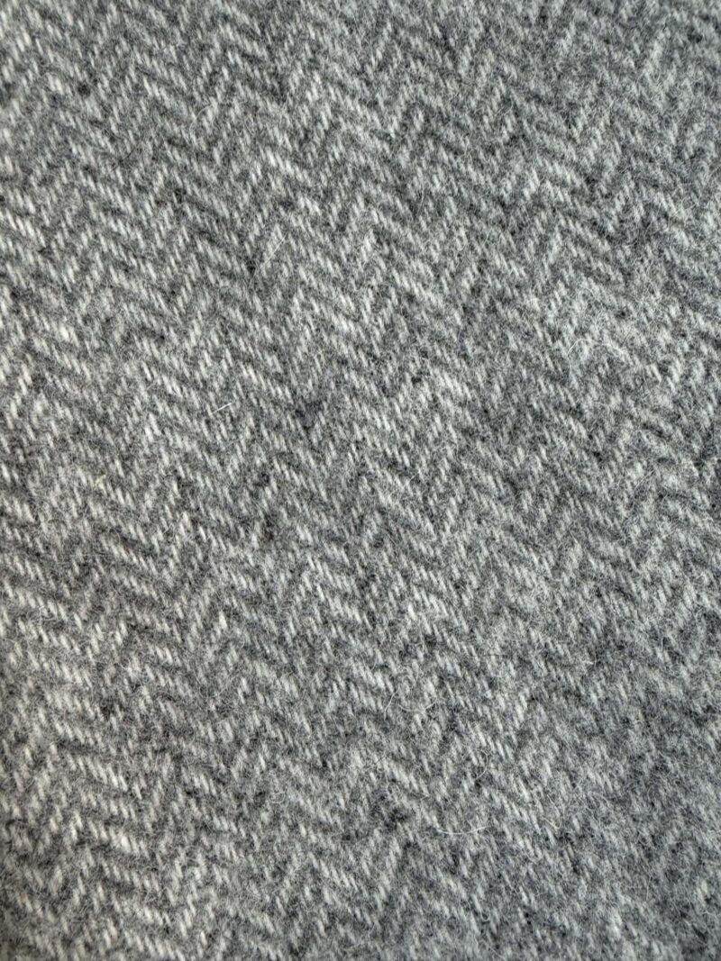 Uuden-Seelannin lampaanvillapeitto GREY HERRINGBONE, WoolLando