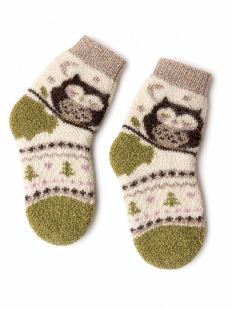 Lasten merinovillasukat OWL, WoolLando