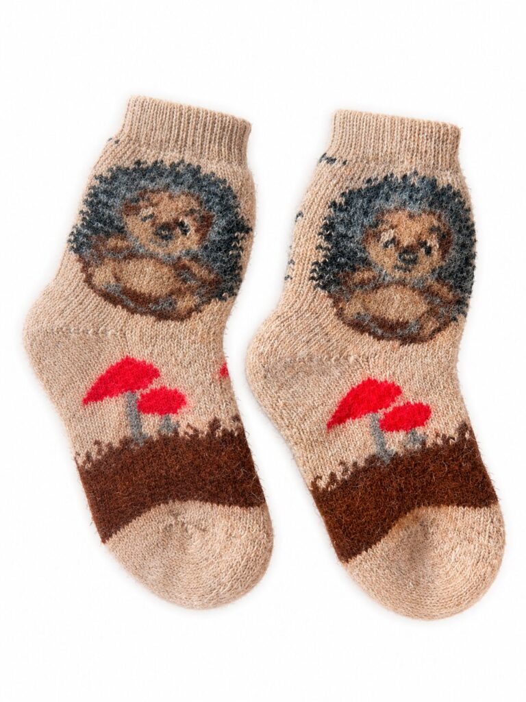 Lasten merinovillasukat HEDGEHOG, WoolLando