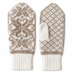 Naisten merinovillalapaset WHITE SNOWFLAKE, WoolLando