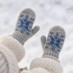 Lasten villapatkot BLUE SNOWFLAKES, WoolLando
